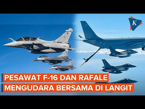 Jet Tempur F-16 TNI AU Terbang Bersama dengan Rafale Perancis