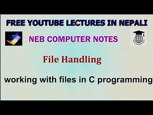 C_FileHandling#1||Introduction ||NEB 12 Computer Notes ||