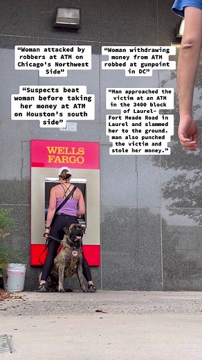 Protective Dog at ATM - Women's Safety and Personal Protection