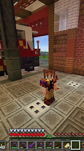 The Perfect Palette: Crafting a Minecraft Fire Station #minecraft #shorts