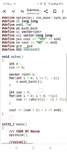 A. Permutation Warm-Up || Div2 || Codeforces Solution in C++