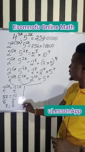 48K views · 2.6K reactions | Exponential Equation. Catch me on uLessonApp | Esomnofu Online MATH | Facebook