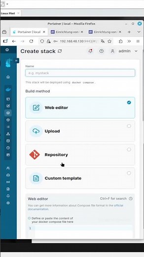 Grafana schnell Installation für Portainer in OpenMediaVault
