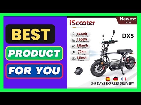 iScooter DX5 1500W Electric Scooter 48V 15.6Ah Battery 55km/h Max
