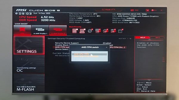 How To Enable TPM 2.0 And Secure Boot In MSI AMD Ryzen Motherboards 2025 | WINDOWS 11 TPM 2.0