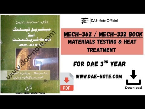 DAE MECH-362 / MECH-332 Book PDF – Materials Testing & Heat Treatment | DAE Mechanical 3rd Year