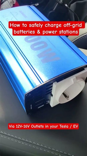 How I use my Tesla during a power outage to charge portable Power Stations and off-grid batteries