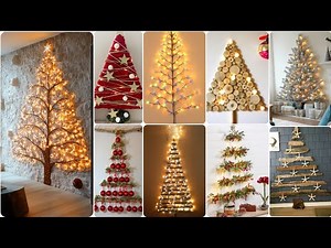 ✨🎄Aesthetic Wall-Mounted Christmas Tree with Fairy Lights | Minimal & Cozy DIY Christmas Décor Ideas