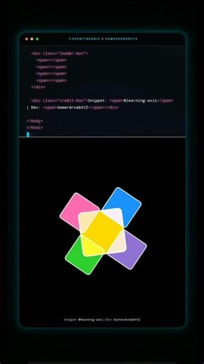 Code Mix-Blend Animation Loader using HTML & CSS! 🌈⚙️ #shorts #codecademy #codelife #learntocode