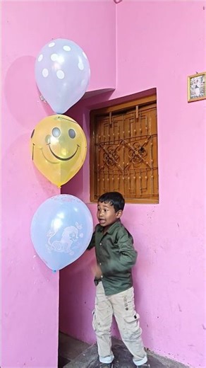 Lam no bong bay nhan qua bat ngol Burst balloons to receive surprise #shortvideo #viral