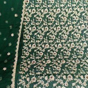 Beautiful chiffon New Shiffon Golden Zari with Kundan and hand Made stone Work Collection | Interlock Boutique | Facebook