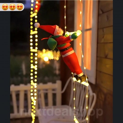 27K views · 40 reactions | ✨ Your new favorite Christmas tradition is here! Watch Santa make his grand entrance with this illuminated ladder display. Perfect for roofs, yards, and holiday storytelling! Link in comments!  | Next Deal Shop | Facebook