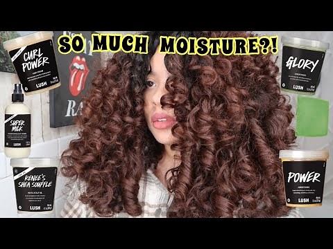 NEW LUSH COSMETICS CURLY HAIR PRODUCTS FIRST IMPRESSIONS | LOC & LOG METHOD | So Much Moisture!?