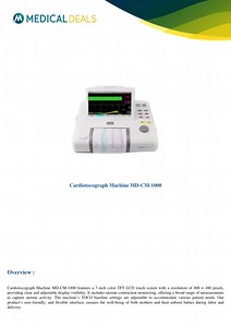Cardiotocograph-Machine-MD-CM-1000 - SlideServe