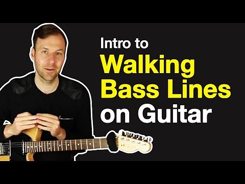Jazz Guitar Walking Bass with Chords Part 1 - Two beats per chord