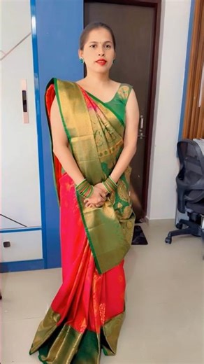 Gujrati saree | Perfect Soft Silk Hip Pleats | how to drape a saree perfectly | bridal saree draping