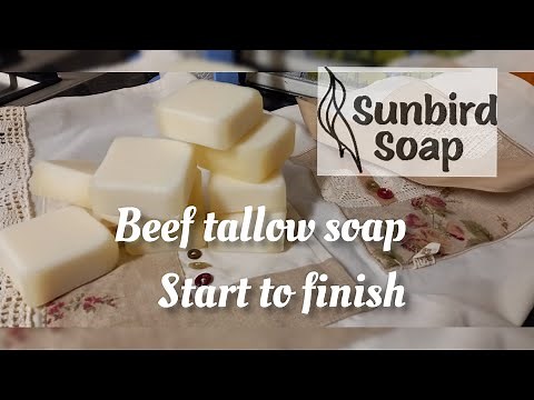 Cold process beef tallow soap - start to finish | boerseep
