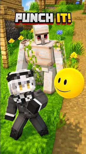 Verity told me to punch the Iron Golem!! #minecraft #verity #minecraftverity