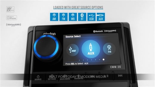 Watch Clarion CMM-30 Marine Source Unit on Amazon Live