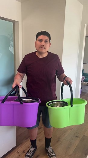 Cleaning Made Easy With The Spin Right Mop. Which one would you choose? #linkinbio #cleaningtiktok #cleaninghacks #tovarseasycleaning #cleaningmotivation #spinmop #bestspinmop #smallbusiness #motivation #doesntjustmop