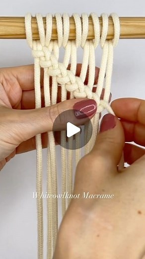 MACRAME PATTERNS/TUTORIALS on Instagram: "Diagonal Braid Tutorial - full tutorial on my YouTube. Check out playlist „31 Days with Macrame Knots“ #macrameknots #macramebraids #whiteowlknot"