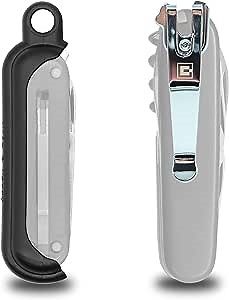 Clip & Carry Bundle of CHROME SwissQlip for 91mm Victorinox Army Knife & SwissLinq Keychain Case for Classic SD Models (multitools not included)
