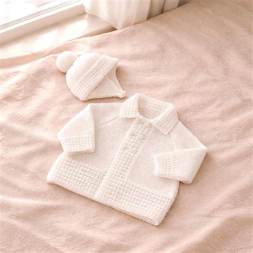 Easy Baby Matinee Coat Helmet Knitting Pattern Newborn Gift Premature 3-12 Months 4 Ply Boy Girl PDF Toddler Vintage Digital Stitch Cardigan - Etsy