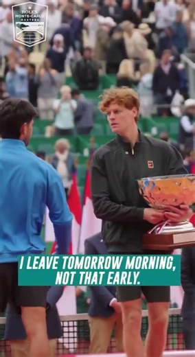 Jannik Sinner and Carlos Alcaraz after the match in Monte Carlo