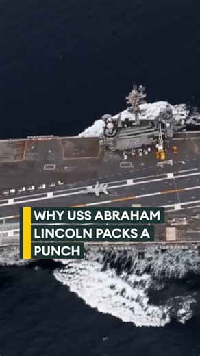 BFBS Forces News on Instagram: "Meet USS Abraham Lincoln, the carrier strike group that's been projecting power at sea since day one💥 🌍It's recently been deployed to the Arabian Sea following a rise in tension between US and Iran ⚓️Here's how it was built, what it can do, and why it matters..."