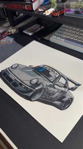 Day 14: Sketching a Porsche Car