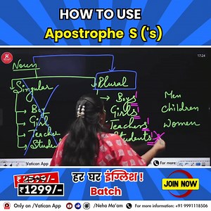 25K views · 409 reactions | Learn How to use apostrophe S ('s) | Neha Mam English | #englishlearning #teaching #englishteacher #englishvocabulary #englishlearning #englishtips | Neha Mam English | Facebook