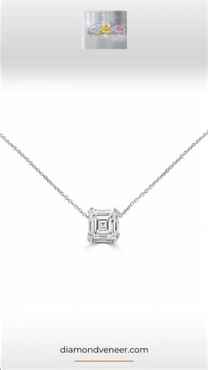 2CT Ascher Diamond Veneer Cubic zirconia Pendant-final sale. 635P208