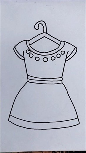 Dress drawing | Easy drawing #shorts #ytshorts #youtubeshorts #dress #fashion #art #trending #viral