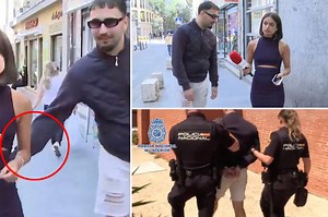 Man arrested for groping Spanish TV reporter while live on air