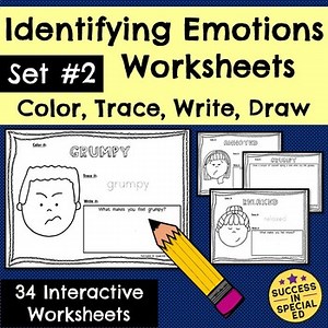Identifying Emotions Worksheets Social Emotional Learning Independent Work