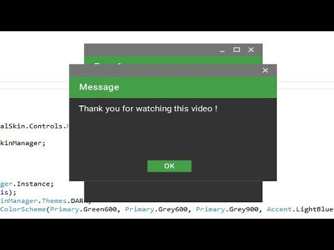C# Tutorial - Material Design Message Box | FoxLearn
