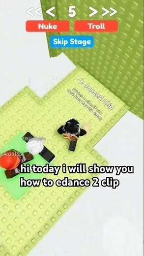 How to /e dance2 clip in #roblox