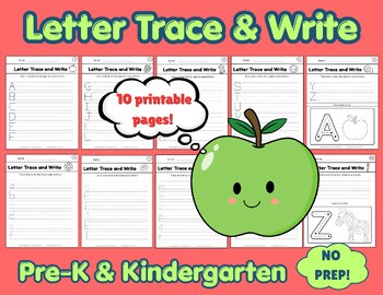 Alphabet Tracing Worksheets | Uppercase & Lowercase Letter Practice | Pre-K & Ki