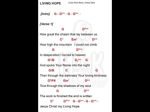 LIVING HOPE | key of G | lyrics and chords | praise and worship | Cross Point Music | Cheryl Stark