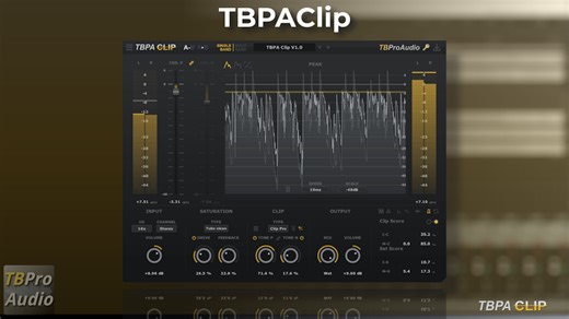TBProAudio Releases TBPAClip - Clipper and Saturator Plugin