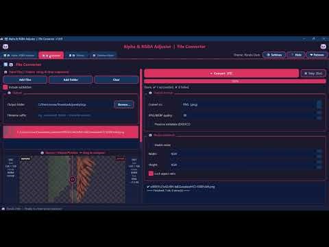 Alpha Fixer/changer And File Converter Demo Showcase