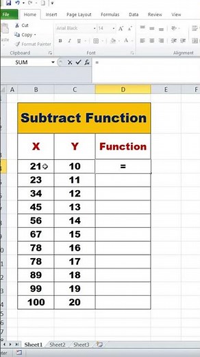 How to Subtract in Excel | Easy Excel Subtraction Formula Tutorial | #exceltutorial #shorts