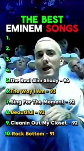 tge best slim shady top 10 songs (eminem)