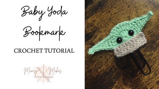 Baby Yoda bookmark ¦ Crochet tutorial for beginners