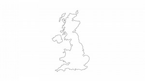 Download animated sketch of a map of the United Kingdom for free