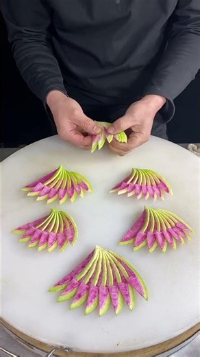 Delicate Designs Expert Food Carving Skills#Floral & Fruit Fantasies Carving Mastery#Knife skills#