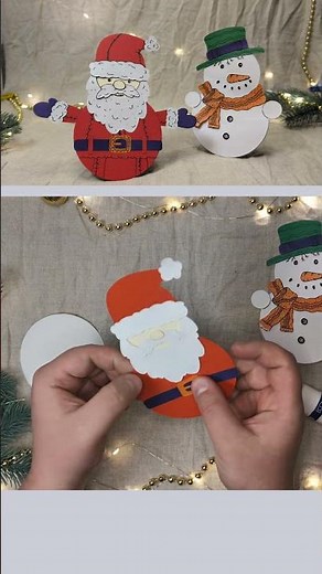 Create Cute Christmas Roly-Poly Toys with Your Kids 🎅☃️ Fun and Simple DIY Craft