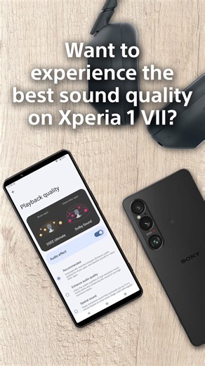 Want to experience the best sound quality on Xperia 1 VII? Now you can customise your audio settings to your own preference. With a simple toggle of a switch, activate DSEE Ultimate to revitalise your sound. Hear sound the way the artist intended with #Xperia1VII. #SonyXperia #DSEEUltimate #SoundQuality | Sony - Xperia