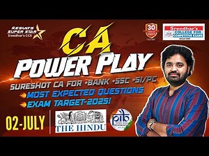 🔴Live | Daily Current Affairs in Telugu | July 02nd | Latest & Important News | Phani sir