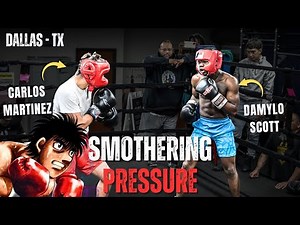 SMOTHER HIM! Pressure Boxer Spars With FAST Moving Southpaw!